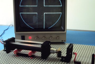 Fig. 11. Dark-ground experiment with the microscope of figure 10. The object is a metal crosswire.