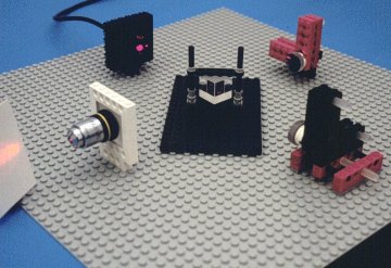 Fig. 15. Twyman-Green interferometer. A microscope objective is used to make the fringes observable.